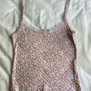 rare brandy floral skylar tank